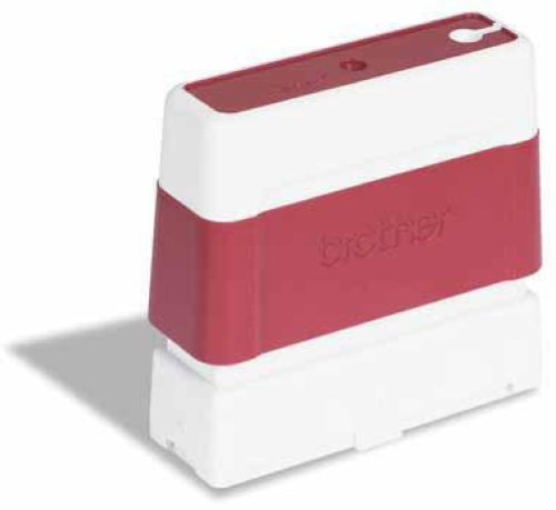 Brother 1438 - Timbro - preinchiostrato - rosso - testo personalizzabile - 14 x 38 mm (pacchetto di 12)
